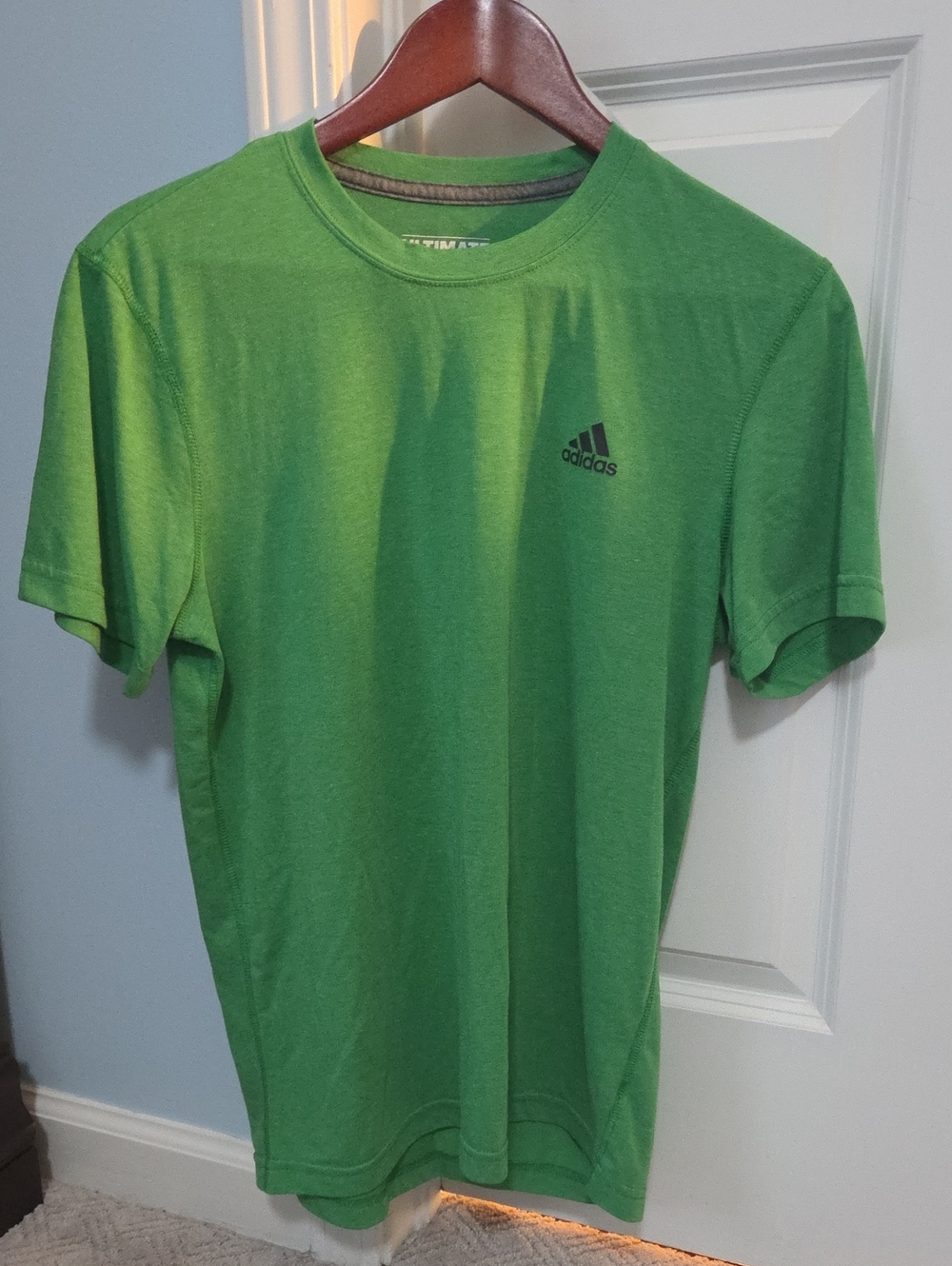 adidas Green Short Sleeve Athletic Crew Tee